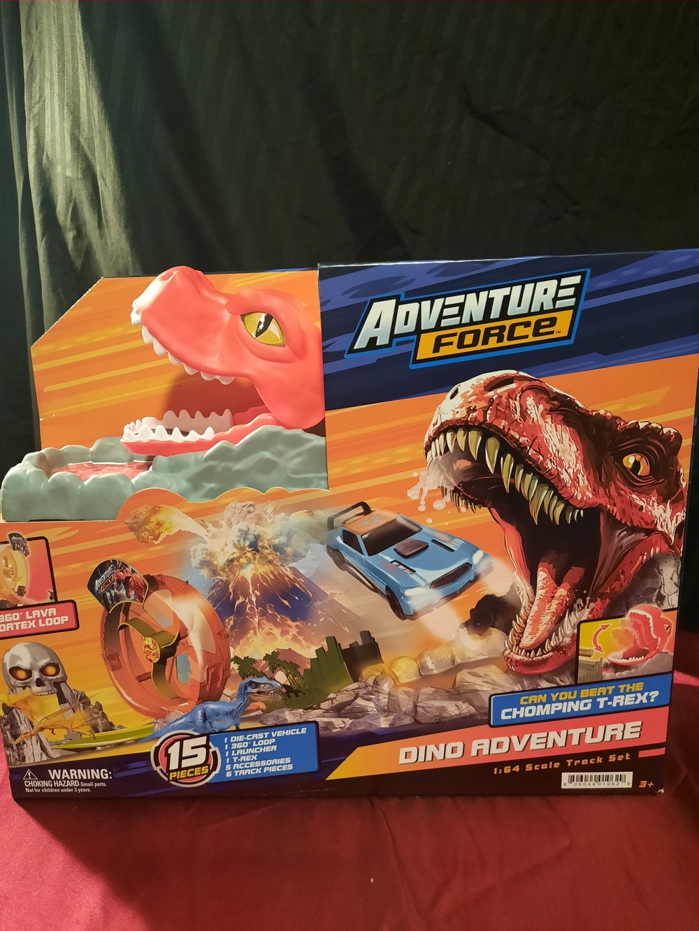 Adventure Force Dino Adventure Race Track Set With Vehicle